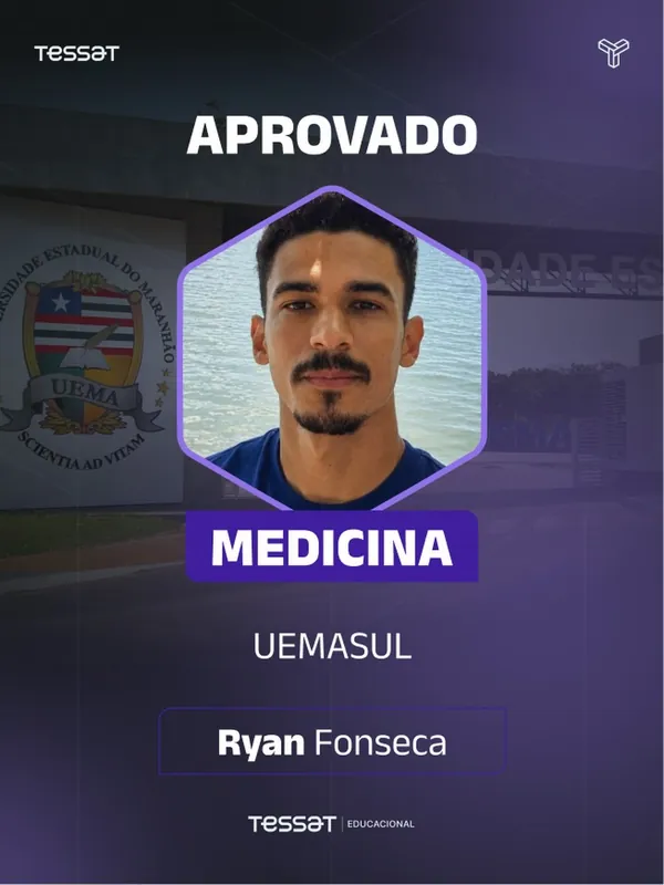 Ryan Fonseca, aprovado em Medicina na UEMASUL